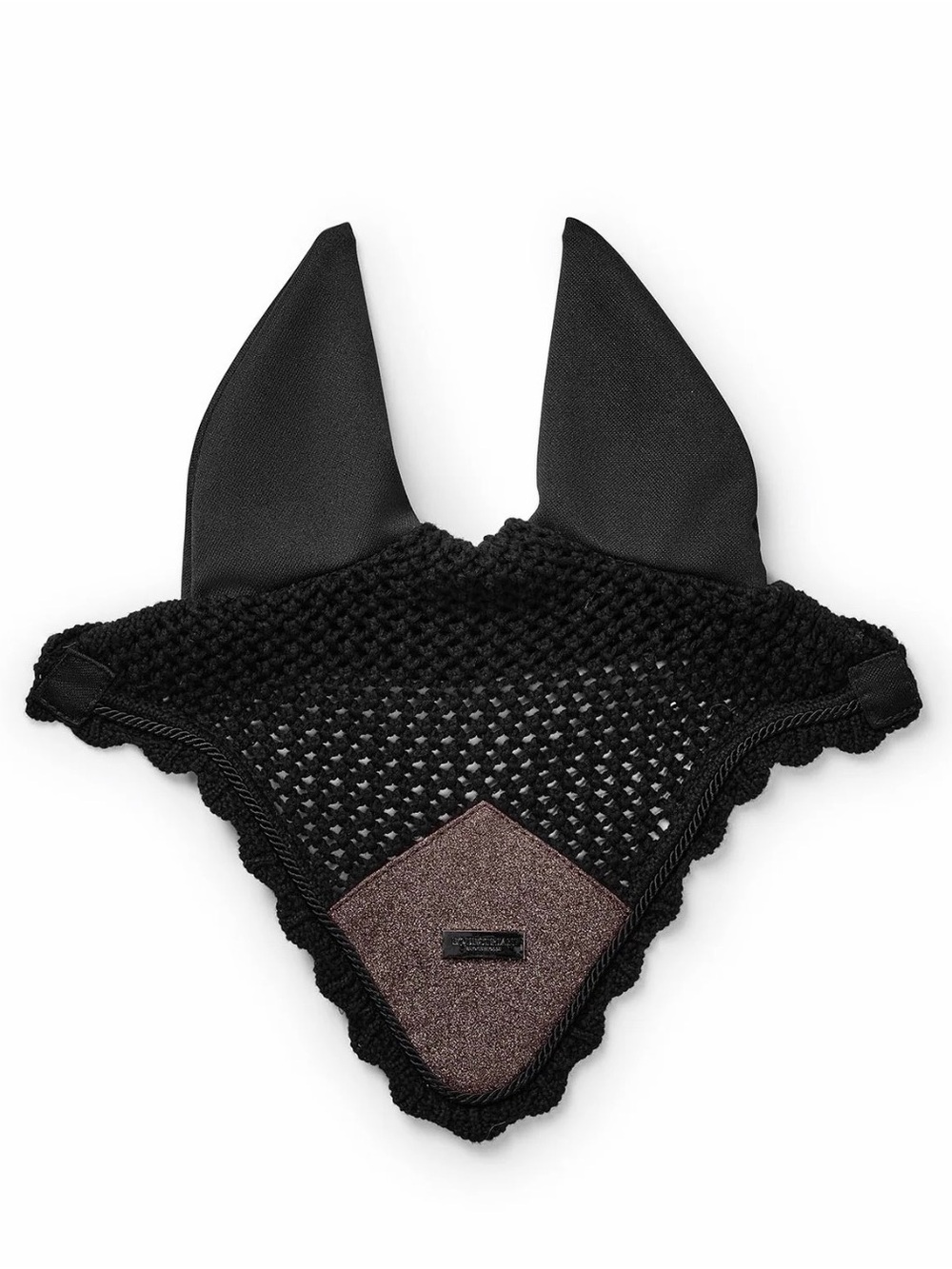 Equestrian Stockholm Knit Ear Bonnet in Mahogany Glimmer - Full Size